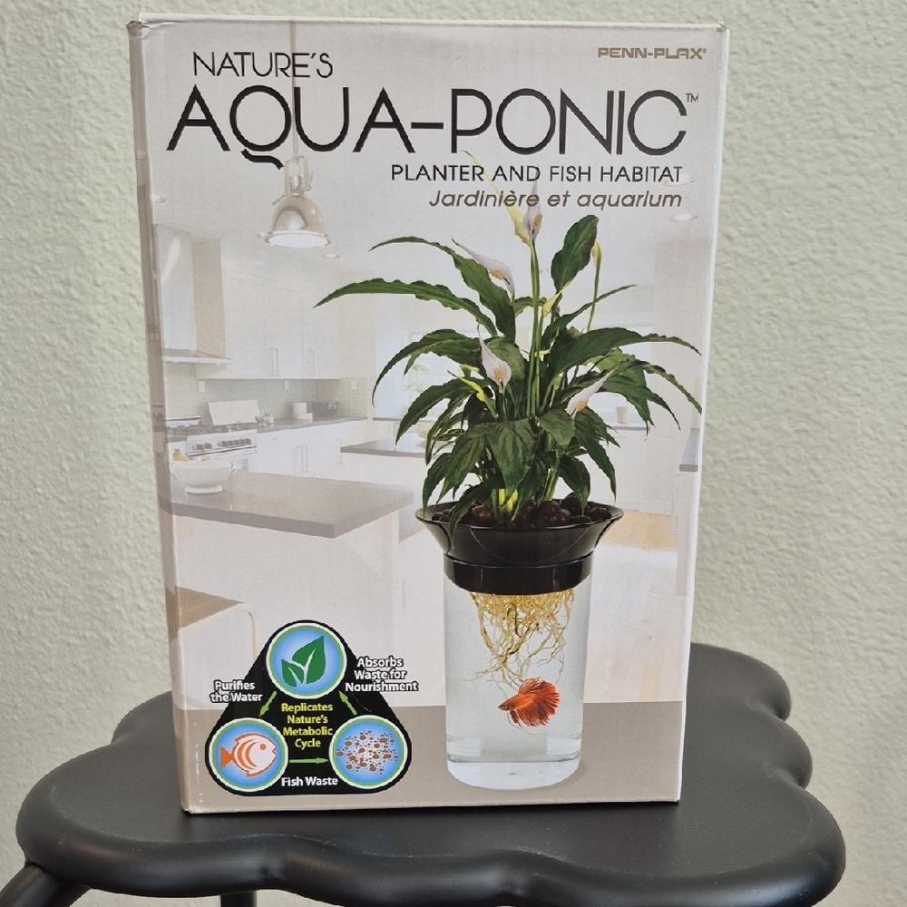 Aqua-Ponic Planter and Fish Habitat - Black
